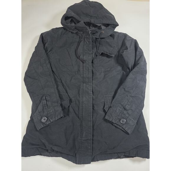 Old Navy Mens Hoodie Jacket Large Lightweight Windbreaker Cotton Nylon Pockets - Picture 1 of 7